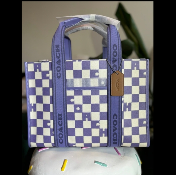 COACH Smith Tote With Checkerboard Print